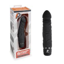 Черный вибратор-реалистик 6.5  Girthy Realistic Vibrator - 19 см. (247325)