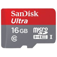 Карта памяти Sandisk Ultra microSDHC Class 10 UHS 16GB
