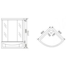 Душевая кабина Aqualux AQ-4070GF Bl