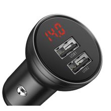 Baseus Автомобильная зарядка Baseus Digital Display Dual USB 4.8A 24W Car Charger