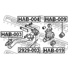 Болт С Эксцентриком | Зад Прав Лев | Honda Civic Eu Ep Es 2001-2006 Febest арт. 2929003