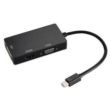 Адаптер mini DisplayPort M - HDMI  DVI  VGA, 0.2 м, пакет, ORIENT C310