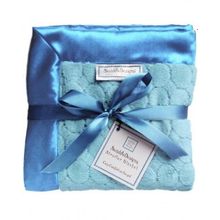 SwaddleDesigns Stroller Blanket Blue Puff Circles