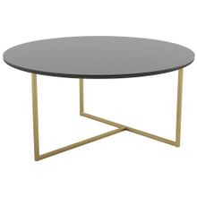 Слайн Стол журнальный Калифорния "Маджоре Glass" черная Lacobel