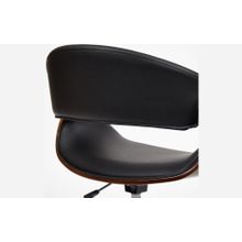 Tetchair Кресло BEND , орех, кож зам черный