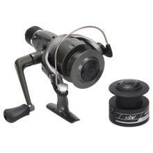 AZOR  FISHING Катушка безынерционная TR40, 2 п.п, задний фрикцион, 2 шпули: пластик Графит