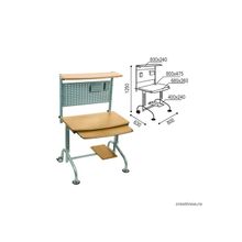 Компьтерный стол Бюрократ DL-001 Beech