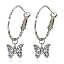 Серьги-кольца "Бабочка" (арт. 81437-4)