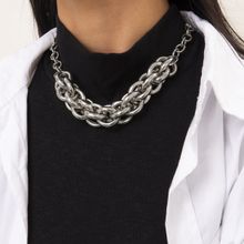 Колье-цепь под серебро (арт. 83397-9)