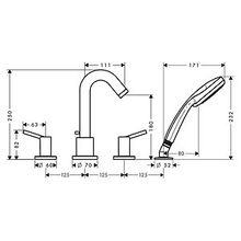 Смеситель Hansgrohe Talis 32314000 на борт ванны