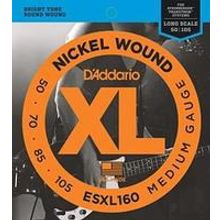 ESXL160 Nickel Wound Комплект струн для бас-гитары, Medium, 50-105, шарик на 2 концах, DAddario