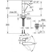 Смеситель Grohe Plus для раковины, 23873003