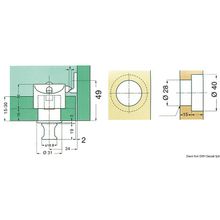 Osculati Lock for cabinet door white plastic, 38.185.01