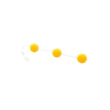 Анальные шарики желтые 19,5 см