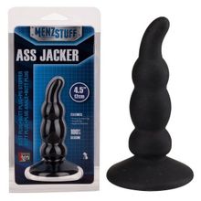 Чёрный анальный стимулятор ASS JACKER - 12 см. Черный