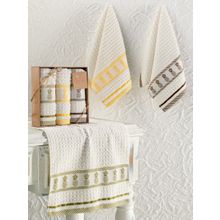 Кухонные полотенца махровые "KARNA" жаккард PINEAPPLE 30х50 см (3 шт)