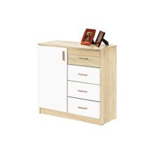 Олмеко Комод Дуэт-5 Дуб Сонома Белый