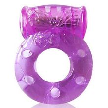 Фиолетовое эрекционное виброкольцо с бабочкой Фиолетовый