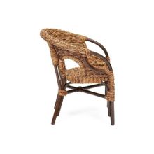 Tetchair Комплект обеденный "Mandalino" 05 21 ( 4 кресла + стол обеденный )  без подушек , walnut (грецкий орех), плетение-банановые листья