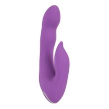 Фиолетовый вибромассажёр для внутренней и наружной стимуляции Purple Vibe G-Spot - 20 см.