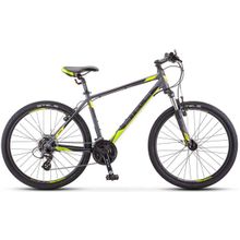 26" STELS Navigator-630 V 2019 (21ск, алюм, аморт.вилка, Vbr, EF51 Tourney Altus HG200)(K010, рама 18", черный желтый)