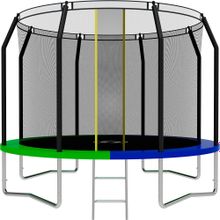 Каркасный батут SWOLLEN Prime 10 FT 305х305х238 см синий зеленый