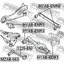 Сайлентблок Цапфы | Зад Прав Лев | Hyundai I30 2007-2012 Febest арт. HYABEDR1