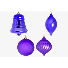 Набор новогодних игрушек 4D глянец, диаметр 180 мм (фиолетовый)