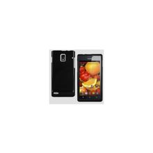 чехол Brando Huawei U9200 Ascend P1, пластик и мягкий силикон, Black