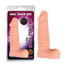 Телесный фаллоимитатор Flexible Cock No.02 - 16,4 см. телесный