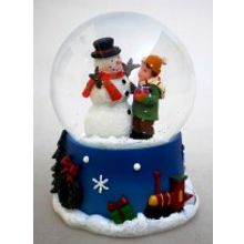 Crystal Deco Снежный шар Мальчик и снеговик арт. o-150307