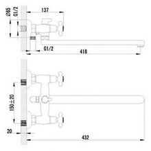 Смеситель Lemark Standard LM2112C универсальный