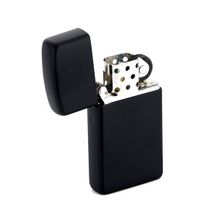 Зажигалка черная матовая Zippo Slim с покрытием Black Matte