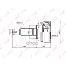 Шрус Наружный | Перед Прав Лев | Toyota Passo Qnc 1.3 04-   Daihatsu Boon M301s 1.3 04- LYNXauto арт. CO3682