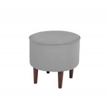 Мебельстория Пуф Рона-2 серый велюр ID - 310794