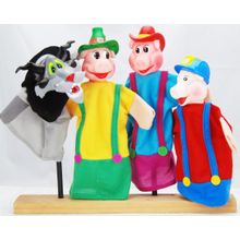 Жирафики кукольный театр Три поросёнка 4 куклы