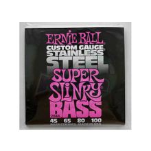 Ernie Ball 2844 струны для бас-гитары Super Slinky, 45-100, нержавеющая сталь