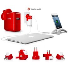 Зарядное устройство для iPad iPhone Twelve South PlugBug world, 10watt usb global travel charger с набором вилок для путешествий  12-1211