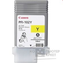 Canon PFI-102Y 0898B001 Картридж для  imagePROGRAF iPF605, iPF610., iPF650, iPF655, iPF710, iPF750, iPF755, LP17, iPF510, Желтый, 130 мл.