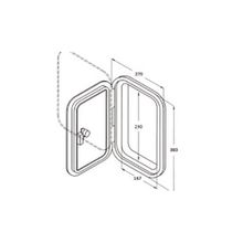 Can-Sb Люк инспекционный сервисный Can-Sb SP2445 180° 270 x 303 мм