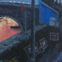 Картина на холсте маслом "Набережная Сены в вечернее время"