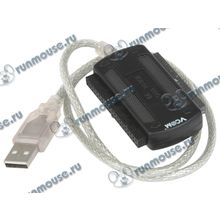 Кабель-переходник USB2.0->PATA SATA VCOM "VUS7056", с блоком питания (0.5м) (ret) [132565]