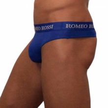 Romeo Rossi Трусы-стринги с широким поясом (L   голубой)