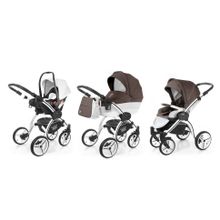Коляска 3 в 1 Esspero Grand I-Nova (шасси White) - Cacao leatherette