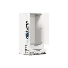 Алмаз. Любимый дом Мотокросс Шкаф комбинированный (Серый шелк)