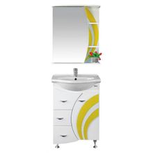 Misty Зеркальный шкаф Каролина 60 L желтое стекло