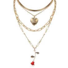 Многослойное колье "Роза" (арт. 81148-4)