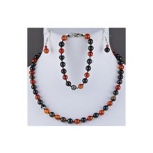 Бусики-Колечки Комплект Агат, сердолик "Классика 8" арт. КМП209