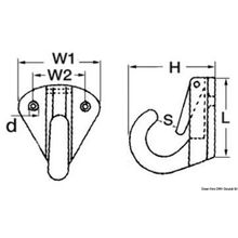 Osculati Plate AISI 316 with snapshackle base 10 mm, 09.172.02