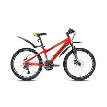 FORWARD Titan 3.0 Disc 24" (21cк, стал, аморт.вилка, диск, EF41 TY10 TY21 TZ21)(рама 14", красный матовый)